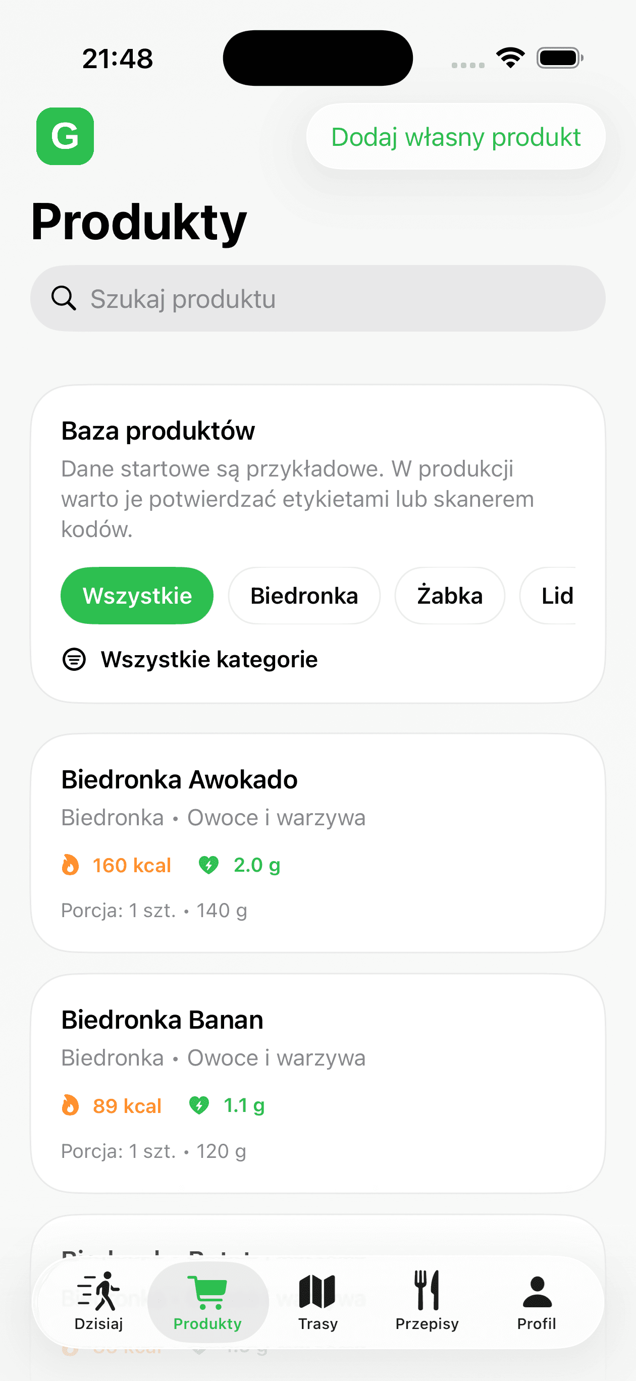 Produkty i kalorie